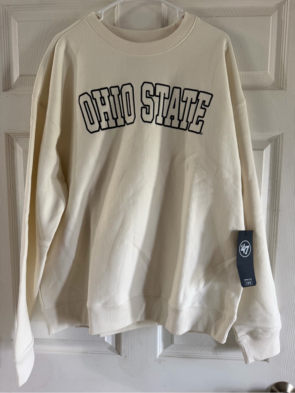 47 Cream Ohio State Sweatshirt with Black Lettering